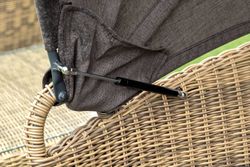 "Стильяно" плетеная кровать круглая, цвет соломенный