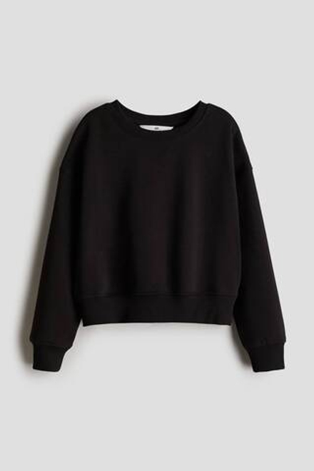 H&M Толстовка с круглым вырезом, черный