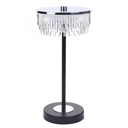 8204/1TL LEDIO LN26 531 серебро/черный/прозрачный, металл/акрил Настольная лампа LED 7W 4000К 220V SATIANA