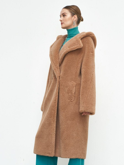 Шуба женская чебурашка тедди из эко меха, рыжая, SilverFox