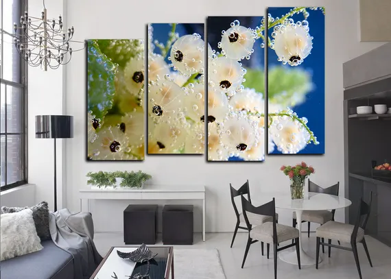 Модульная картина"Прозрачная смородина"