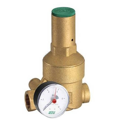 Регулятор давления FAR 2845 - 1/2" (ВР/ВР, PN25, Tmax 75°C, настройка 1-6 бар, с манометром)