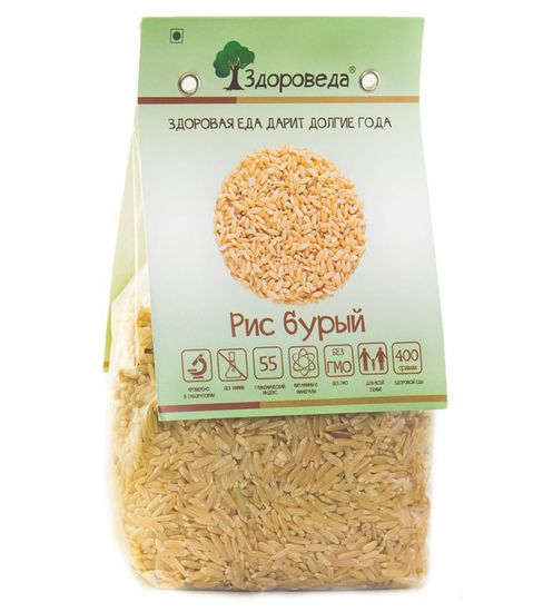 Рис бурый «Здороведа», 400г.