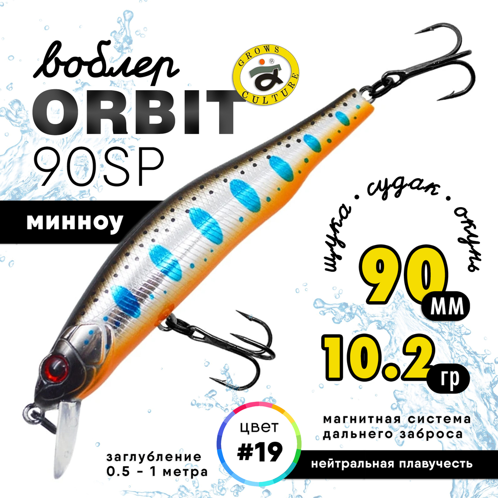 Воблер Grows Culture ORBIT 90SP (90мм, 10.2гр)