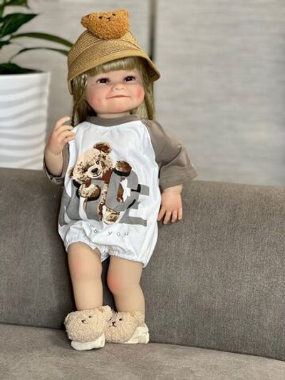 Кукла Реборн виниловая 55см в пакете (FA-134)