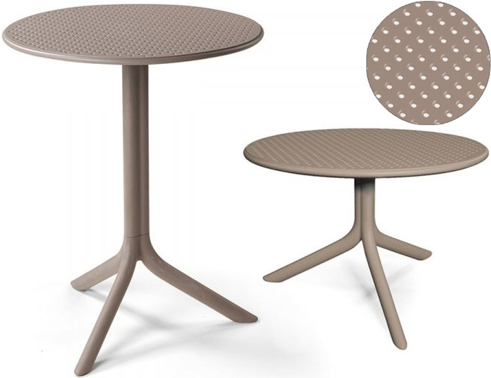 Стол пластиковый обеденный, Nardi Step + Step Mini, тортора