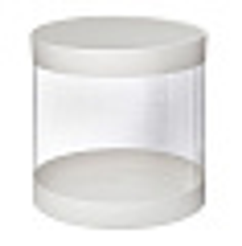 Коробка ТУБУС прозрачный диам.220мм выс.220мм (БЕЛАЯ)