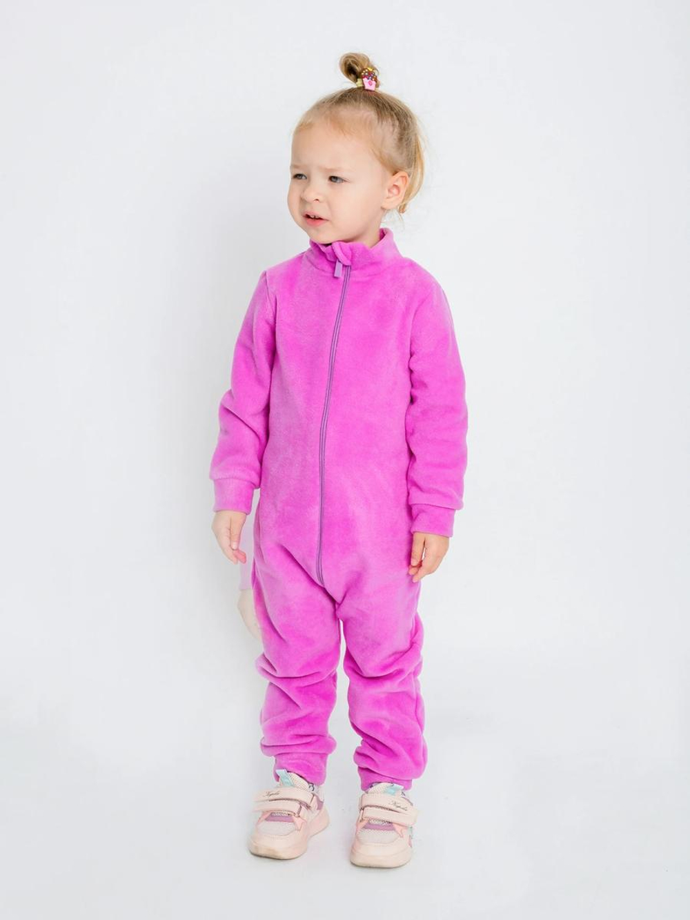 Комбинезон для девочек флис "Льдинка-4" К-85/4, р.92 фуксия (Ивашка)