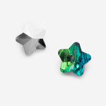 Кристалл-звездочка с продольным отверстием оттенок "Мальдивы", 13мм