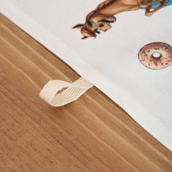 НАБОР ПОЛОТЕНЕЦ ИЗ 2ШТ "ЛОШАДЬ В ПОНЧИКАХ",БЕЛЫЙ,40Х60СМ ТВИЛ,100% ХЛОПОК