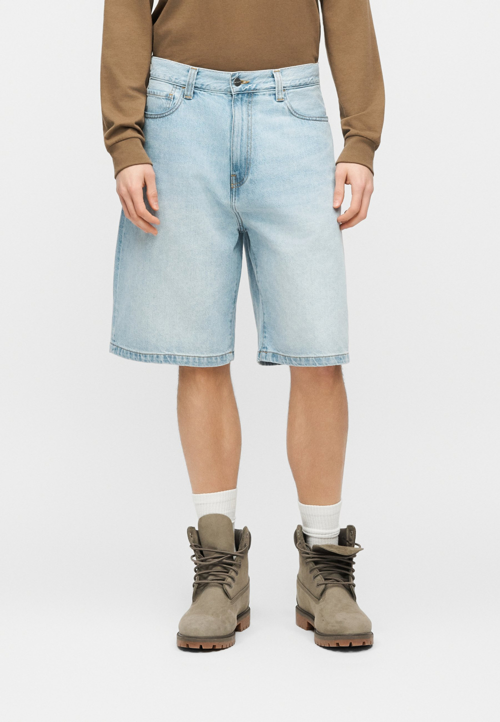 Carhartt WIP LANDON ROBERTSON - Джинсовые шорты - Белый