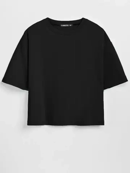 Футболка укороченная оверсайз кроп топ