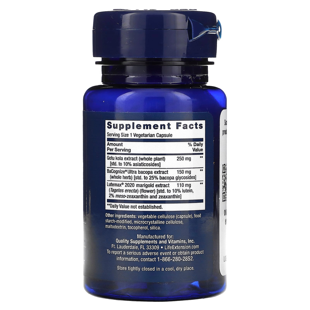 Life Extension, Quick Brain, ноотропный препарат, 30 вегетарианских капсул