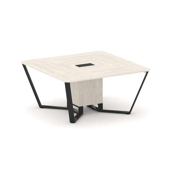 Steel Meet Стол переговорный квадратный KD-PR.B.SP-08 Денвер Светлый/Металл Черный 1600*1600*750