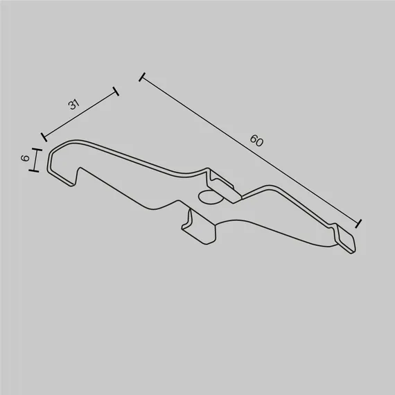Фиксатор для накладного монтажа Exility белый, 2шт Technical tra034hs-21w