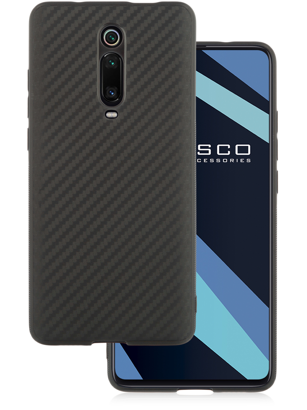 Чехол ROSCO для Xiaomi Mi 9T;Xiaomi Mi 9T Pro;Xiaomi Redmi K20;Xiaomi Redmi K20 Pro оптом (арт. XM-MI9T-CARBONE-BLACK)