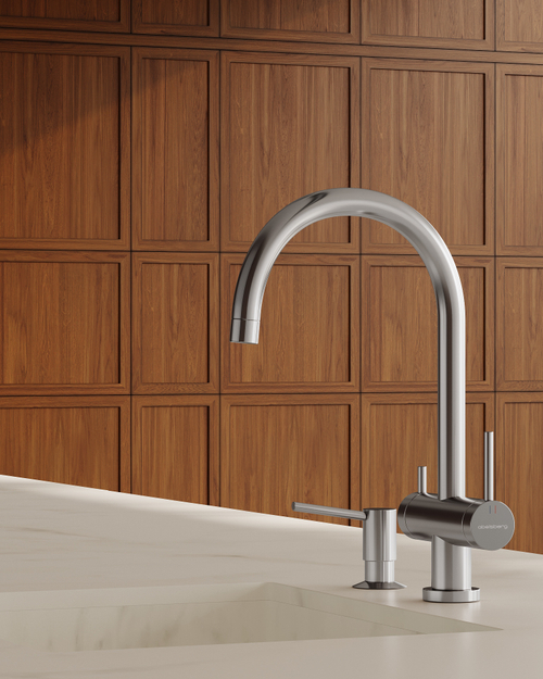 Смеситель для кухни Abelsberg Aera AWF70029CH c возможностью подключения фильтра для воды, цвет глянцевый хром