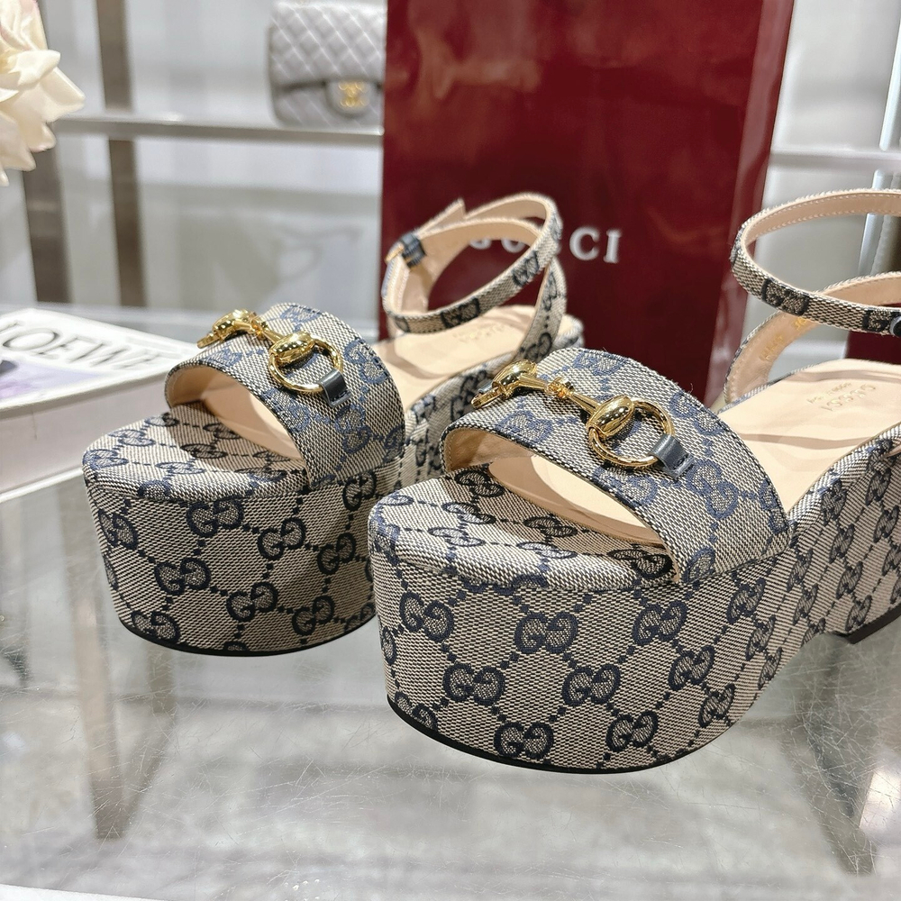 Gucci Horsebit Flatform Sandal