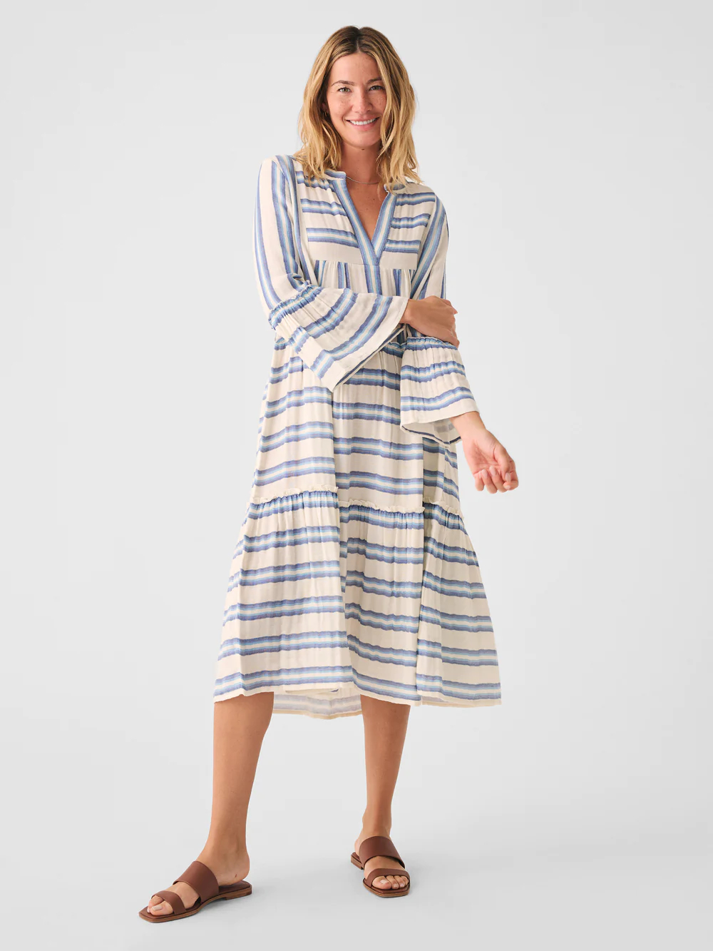 Платье в полоску МОРСКОЕ