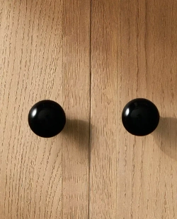 ZARA HOME БЛЕСТЯЩАЯ МЕБЕЛЬНАЯ РУЧКА ИЗ КЕРАМИКИ (НАБОР ИЗ 2 ШТ.), ЧЕРНЫЙ