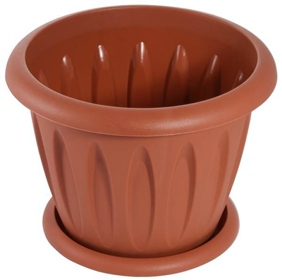 Горшок "Фелиция" 3,6л с поддоном (терракот)
