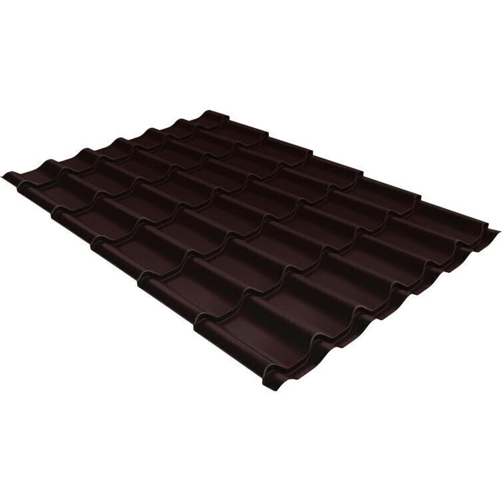 Металлочерепица Grand Line Classic Velur X 0,5 мм RAL 8017 резка