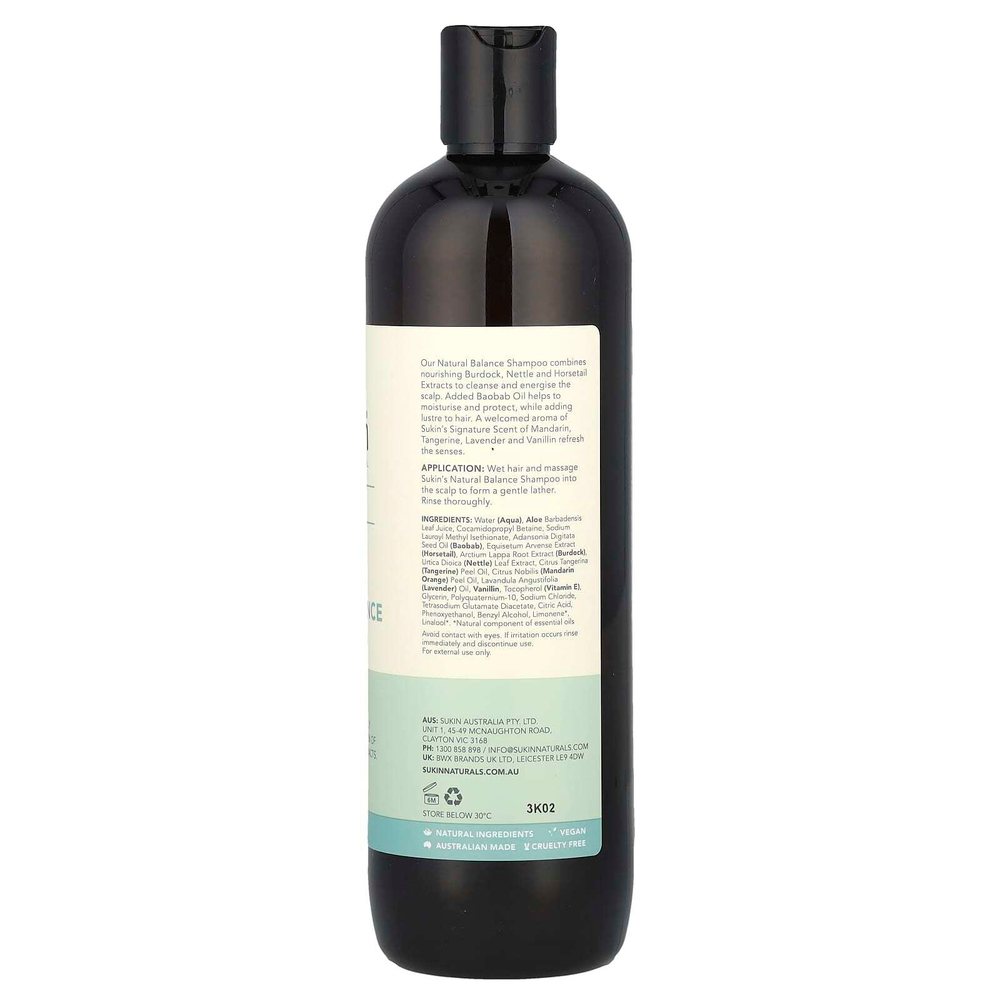 Sukin, Шампунь Natural Balance, для нормальных волос, 500 мл (16,9 жидк. Унции)