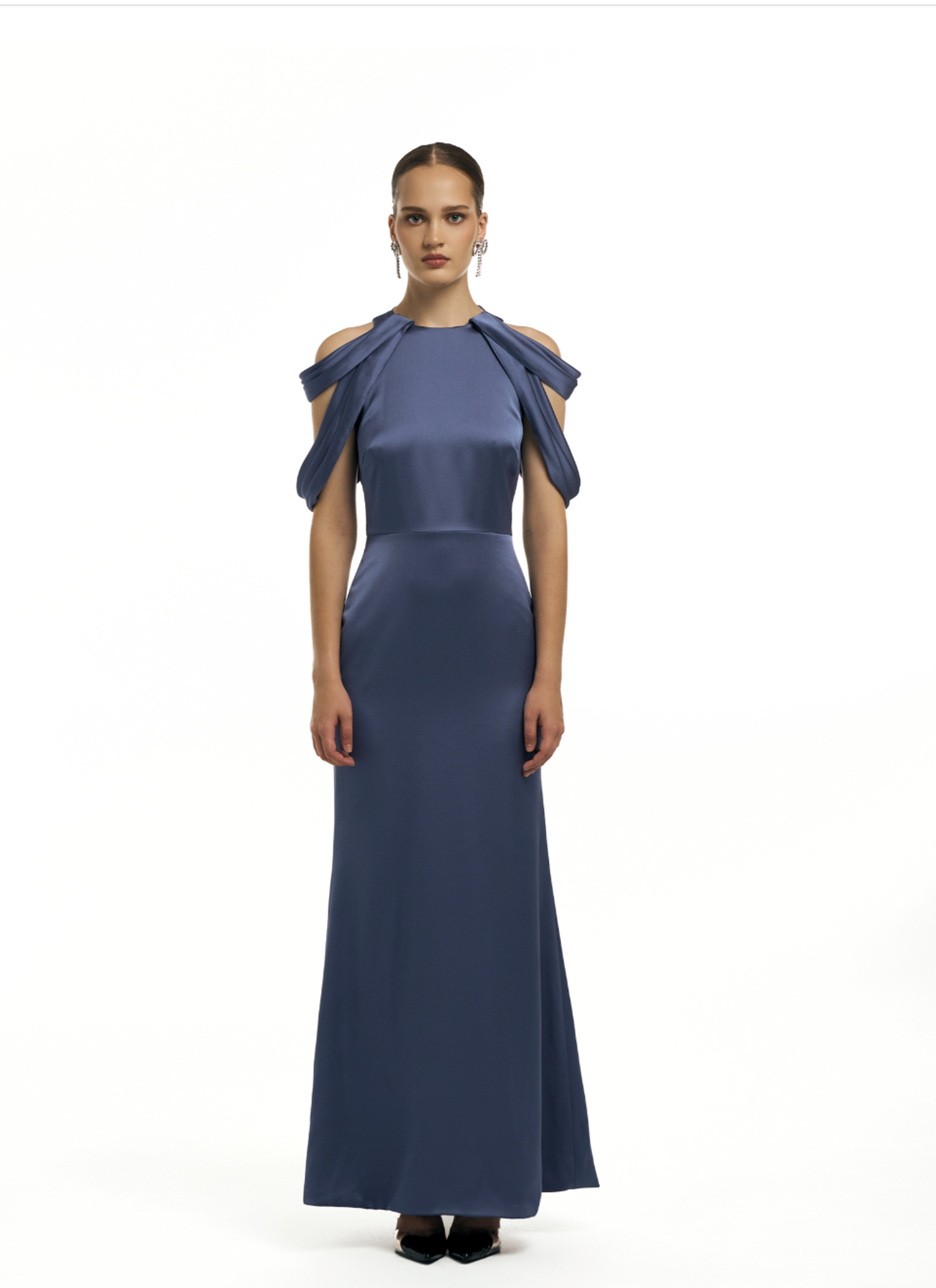 Платье ROYAL (Рояль) синее в пол