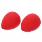 Спонжи для контуринга 2шт в прозрачном фигурном шаре «Новогоднее чудо», цвет красный, красная лента бантик, 6,5*3*3,7см (пакет с подвесом)