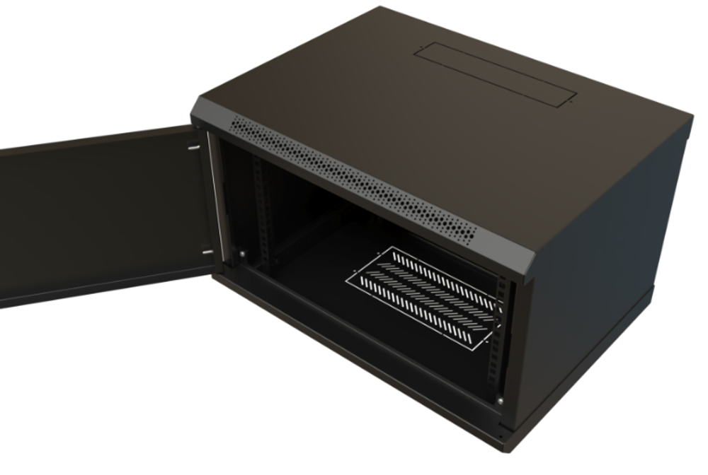 Шкаф настенный 19", 9U WRLine WR-TW-0966-SR-RAL9004