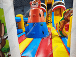 Коммерческий надувной батут "Слоник со скалодромом" 12*5*5,5 м СЛОН 3D