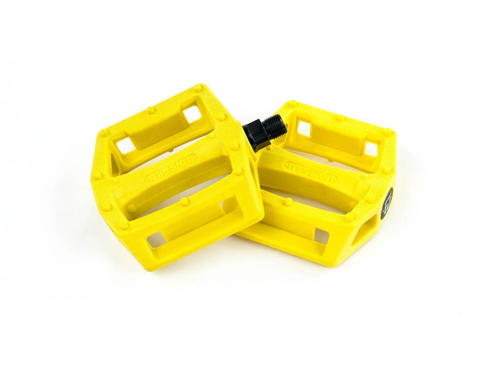 Педали для BMX Mission Impulse насыпные (желтый)