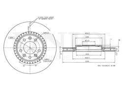 Диск тормозной задний UNIO BRD-20483