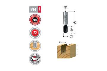 Фреза с радиусным торцом R=4.0 мм, I=7.9 мм, L=40 мм, D=8 мм, Z=2, S=8 мм WOODWORK 914.4079.08