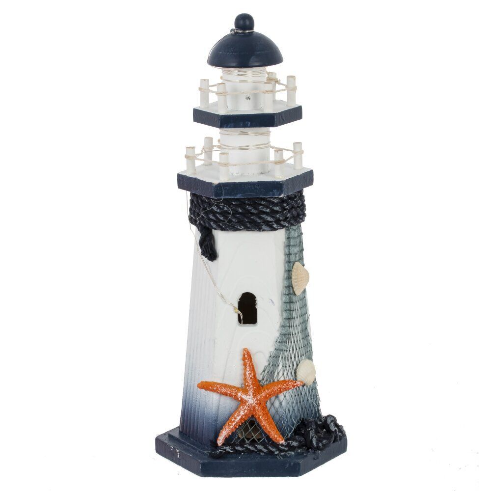 GAEM Фигурка декоративная "Маяк" (подсветка 3xLR44) , L11,5 W10 H26,5 см . 4в.