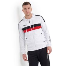 Костюм спорт. муж. с капюш. MIKASA MT550/701-078-S, р. S, 100% полиэстер, бело-черно-красный