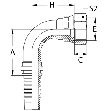Фитинг DN 25 JIC (Г) 1.5/16 (90)