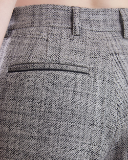 Брюки из шерсти Стелла Маккартни канва черно-серый