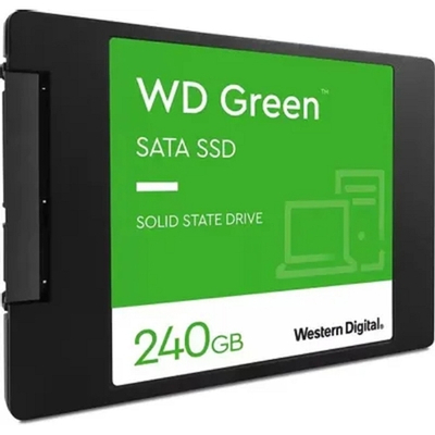 SSD диск WD SSD GREEN 240Gb SATA3 2,5”/7мм WDS240G3G0A (аналог WDS240G2G0A), 1 year