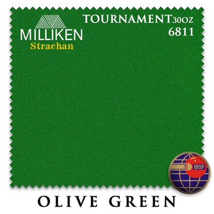 Сукно "Strachan Snooker 6811 Tournament 30oz" 193см Olive Green