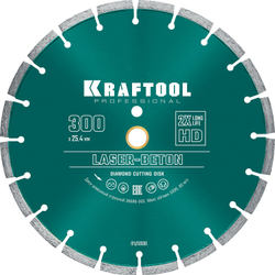 KRAFTOOL BETON 300 мм (25.4/20 мм, 12х3.0 мм ), алмазный диск (36686-300)