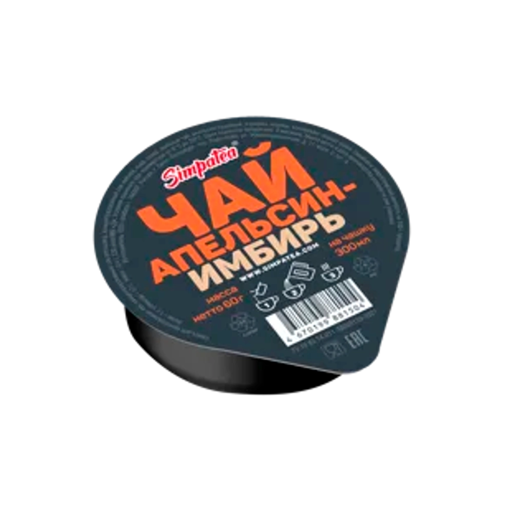 Апельсин-имбирь чай концентрат 60 гр 36шт/кор