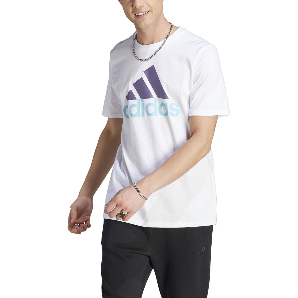 Мужское теннисное поло adidas Big Logo Single Jersey T-Shirt Men - White