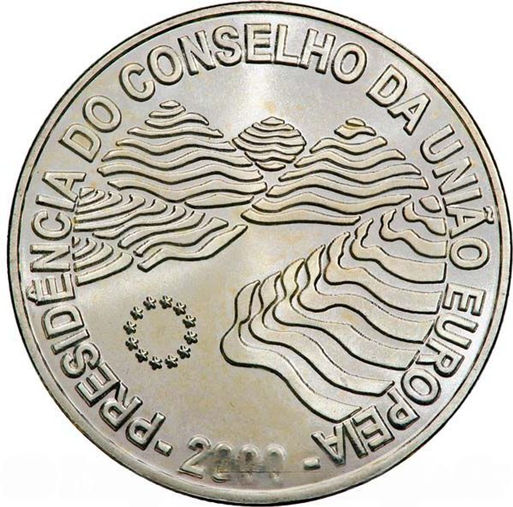 Portugal, 1000 Escudos, 2000 – Commemorating the Portuguese Presidency of the Council of the European Union. Silver Coin, MS