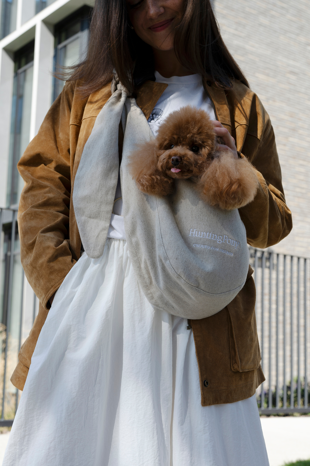 Сумка-слинг "Пони-Кенгурони" Льняная