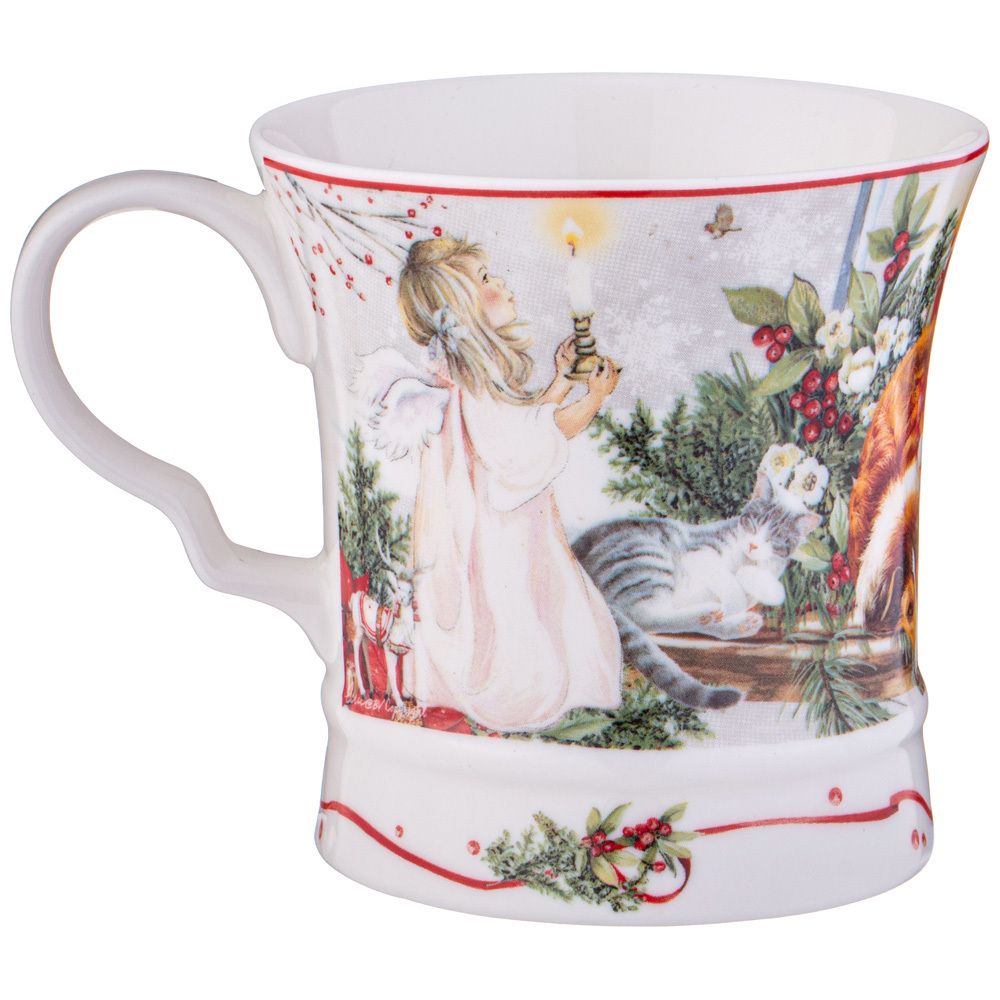 КРУЖКА LEFARD "CHRISTMAS" 320 МЛ ПУАНСЕТТИЯ (КОР=36ШТ.)