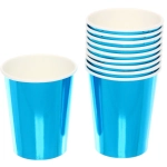 Стакан бумажный 0,2л в наборе 10 шт «Диско», Голубой