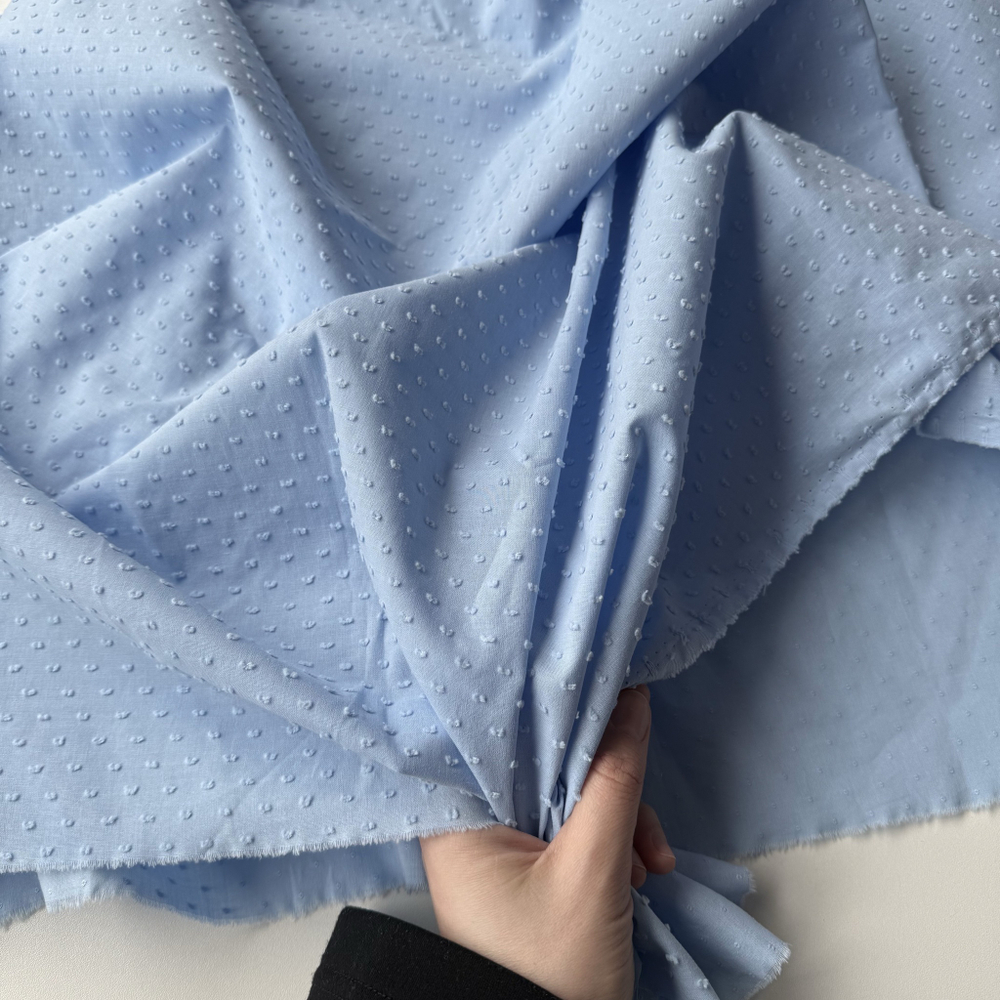 хлопок с мушкой Голубой