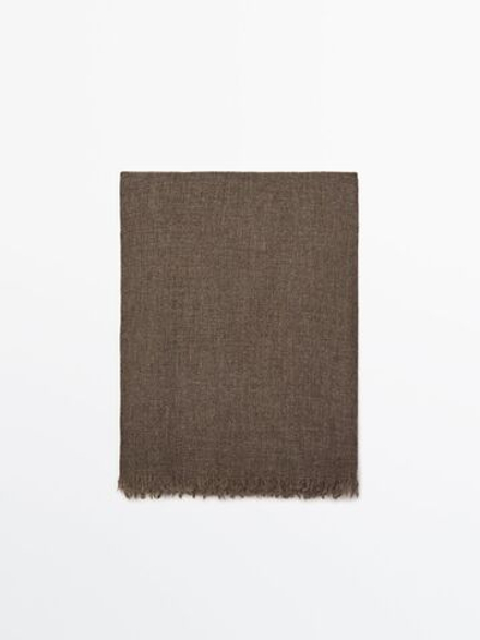 Massimo Dutti 100% кашемировый шарф, рыжевато-коричневый