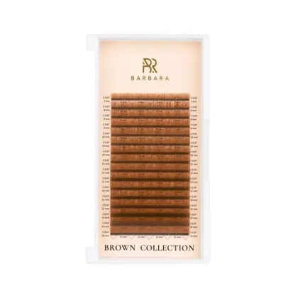 Коричневые Quartz ресницы Barbara MIX - 16 линий